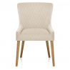 Silla Terciopelo Madera - City Crema