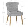 Silla Terciopelo Madera - City Gris