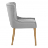 Silla Terciopelo Madera - City Gris
