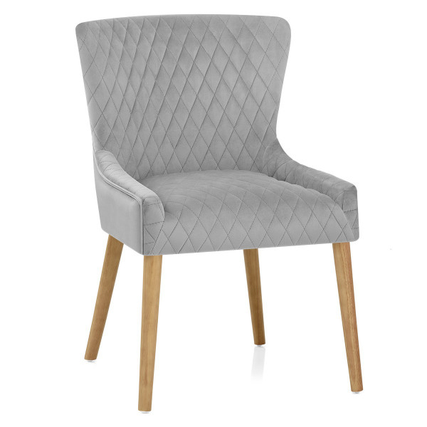 Silla Terciopelo Madera - City Gris Silla Terciopelo Madera - City Gris