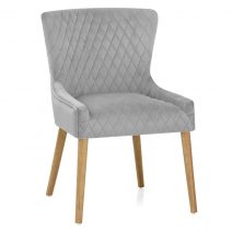 Silla Terciopelo Madera - City Gris