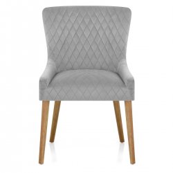 Silla Terciopelo Madera - City Crema