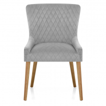Silla Terciopelo Madera - City Gris