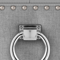 Taburete Madera Tela - Ascot Gris