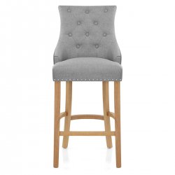 Taburete Tela Roble - Ascot Gris Oscuro