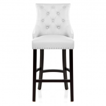 Taburete Cuero Regenerado - Ascot Blanco