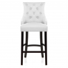 Taburete Cuero Regenerado - Ascot Blanco