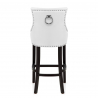 Taburete Cuero Regenerado - Ascot Blanco