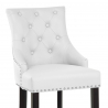 Taburete Cuero Regenerado - Ascot Blanco