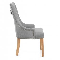 Silla Tela Roble - Ascot Gris