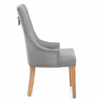 Silla Tela Roble - Ascot Gris