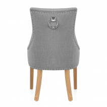 Silla Tela Roble - Ascot Gris