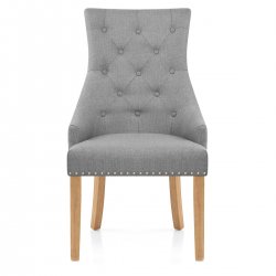 Silla Tela Roble - Ascot Gris