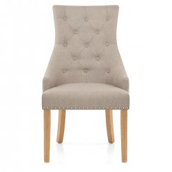 Silla Tela Roble - Ascot Gris