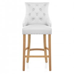 Taburete Cuero Regenerado Roble - Ascot Negro