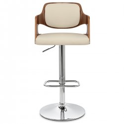 Taburete Madera Cromo - Amazona Negro