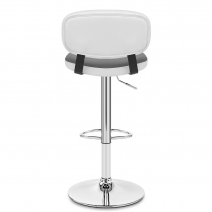 Taburete Polipiel Cromado - Edge Negro