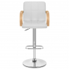 Taburete Polipiel Cromo - Burton Crema