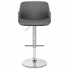Taburete Polipiel Cromo - Dakota Gris