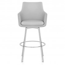 Taburete Polipiel Cromo - Casa Gris