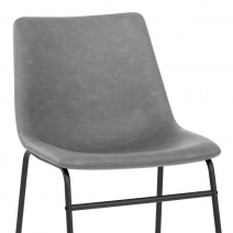 Silla Polipiel Metal - Bucket Gris