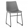 Silla Polipiel Metal - Bucket Gris