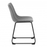 Silla Polipiel Metal - Bucket Gris