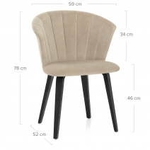 Silla Terciopelo Madera - Scroll