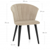 Silla Terciopelo Madera - Scroll