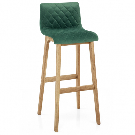 Taburete Terciopelo Roble - Colt Verde