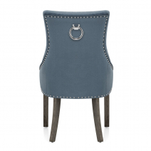 Silla Tela Madera Gris - Ascot Azul