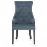 Silla Tela Madera Gris - Ascot Azul