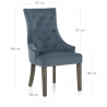 Silla Tela Madera Gris - Ascot Azul