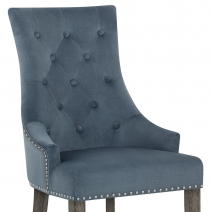 Silla Tela Madera Gris - Ascot Azul