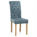 Silla Terciopelo Madera - Portland Azul