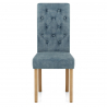 Silla Terciopelo Madera - Portland Azul