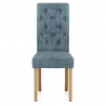 Silla Terciopelo Madera - Portland Azul