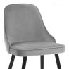 Silla Terciopelo Madera - Glam Gris