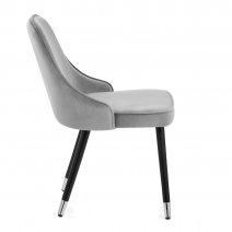 Silla Terciopelo Madera - Glam Gris