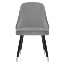 Silla Terciopelo Madera - Glam Gris