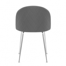 Silla Polipiel Cromo - Novello Gris Oscuro