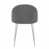 Silla Polipiel Cromo - Novello Gris Oscuro