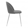 Silla Polipiel Cromo - Novello Gris Oscuro