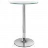 Mesa Cristal Cromo - Vetro Poseur Transparente