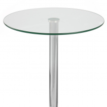 Mesa Cristal Cromo - Vetro Poseur Transparente