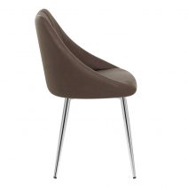 Silla Polipiel Metal - Tempo Marrón
