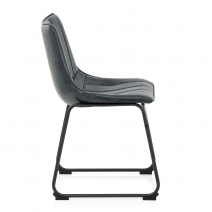 Silla Polipiel Metal - Tucker Gris