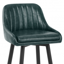 Taburete Polipiel Antiguo Satinado - Hamilton Verde