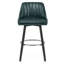 Taburete Polipiel Antiguo Satinado - Hamilton Verde