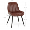 Silla Polipiel Metal - Mustang Marrón